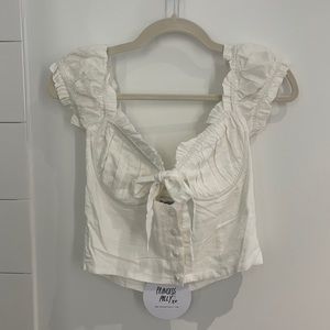 WHITE SUMMER CROP TOP